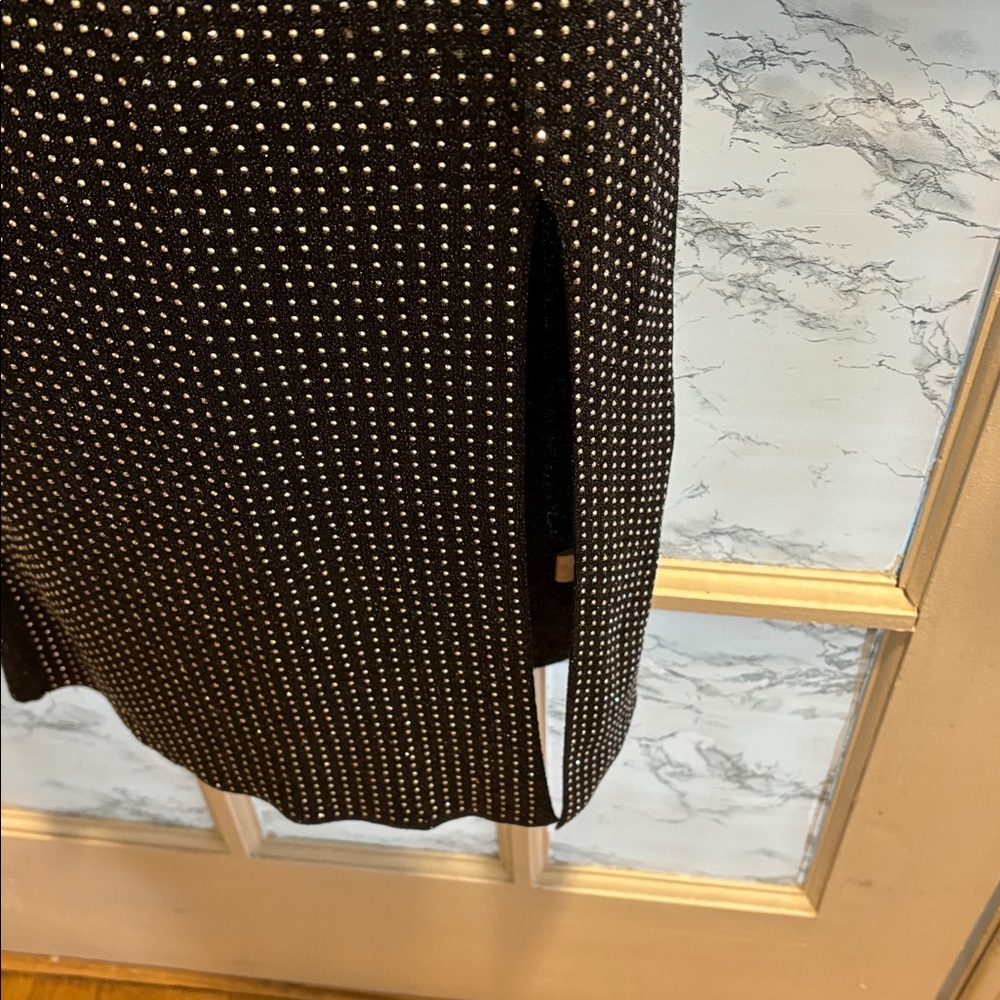 Ontwelfth Size Small 89% Viscosa 11% Nailon Skirt Colored Black And Silver NWTS - Picture 6 of 11